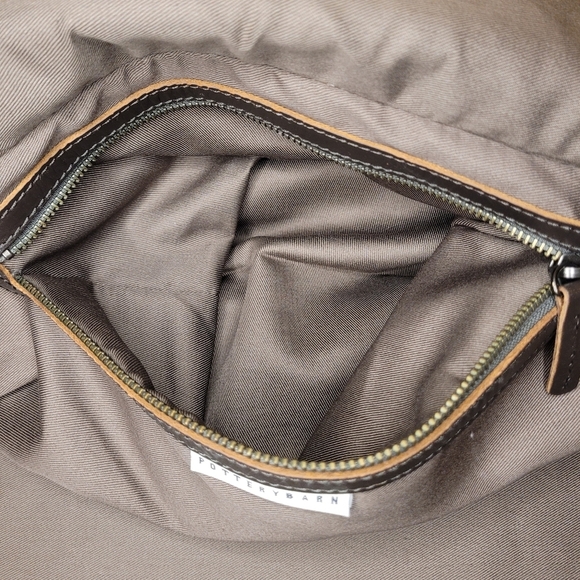 Pottery Barn Large Canvas and Leather Weekender Duffel Bag - Picture 7 of 16